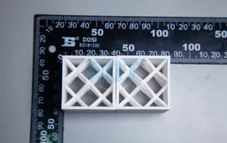 DLP 3D printed alumina ceramic BCC (Body-Centered Cubic) lattice structure sample with high-temperature resistance
