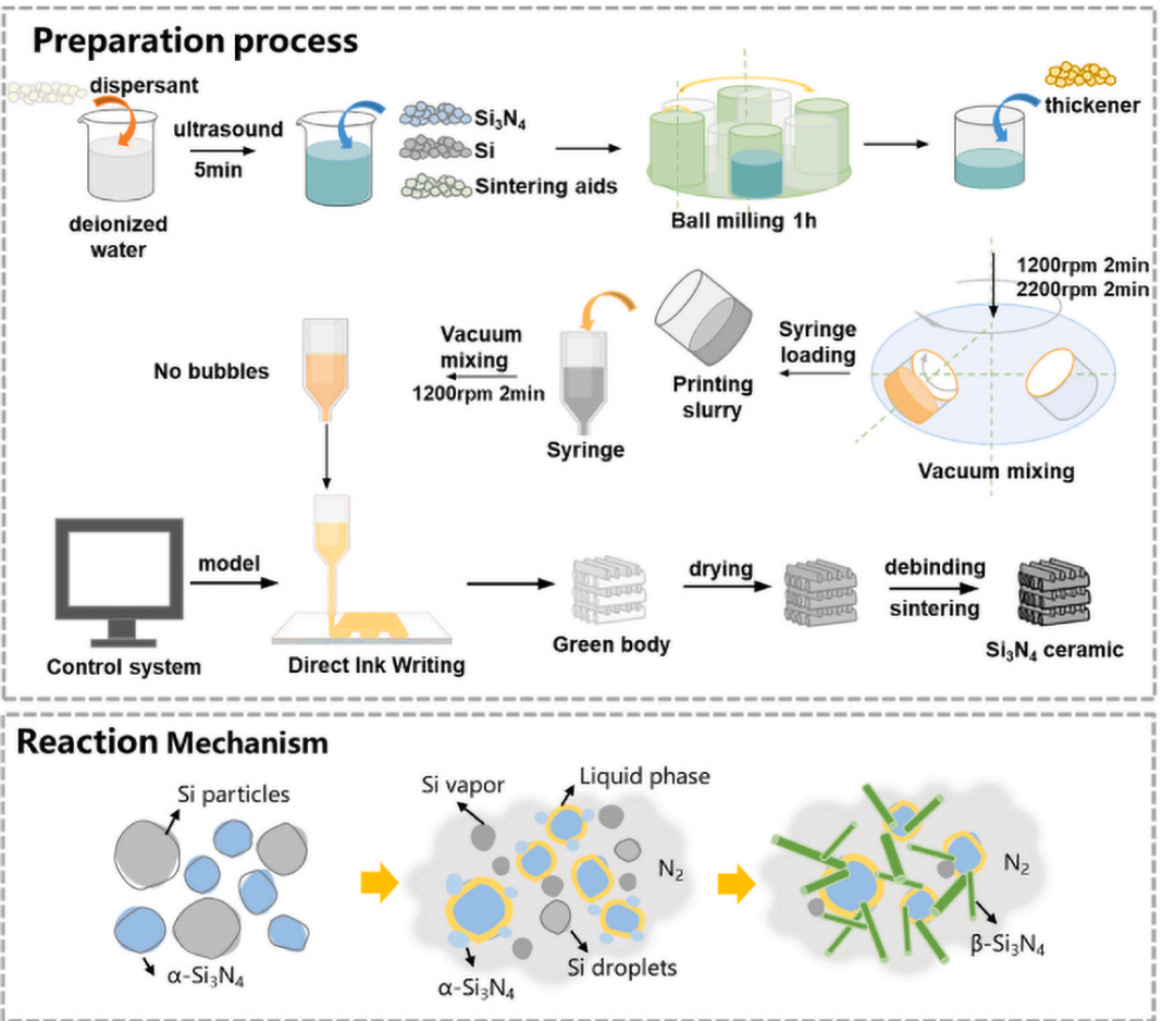 Schematic diagram illustrating the preparation process and reaction mechanism